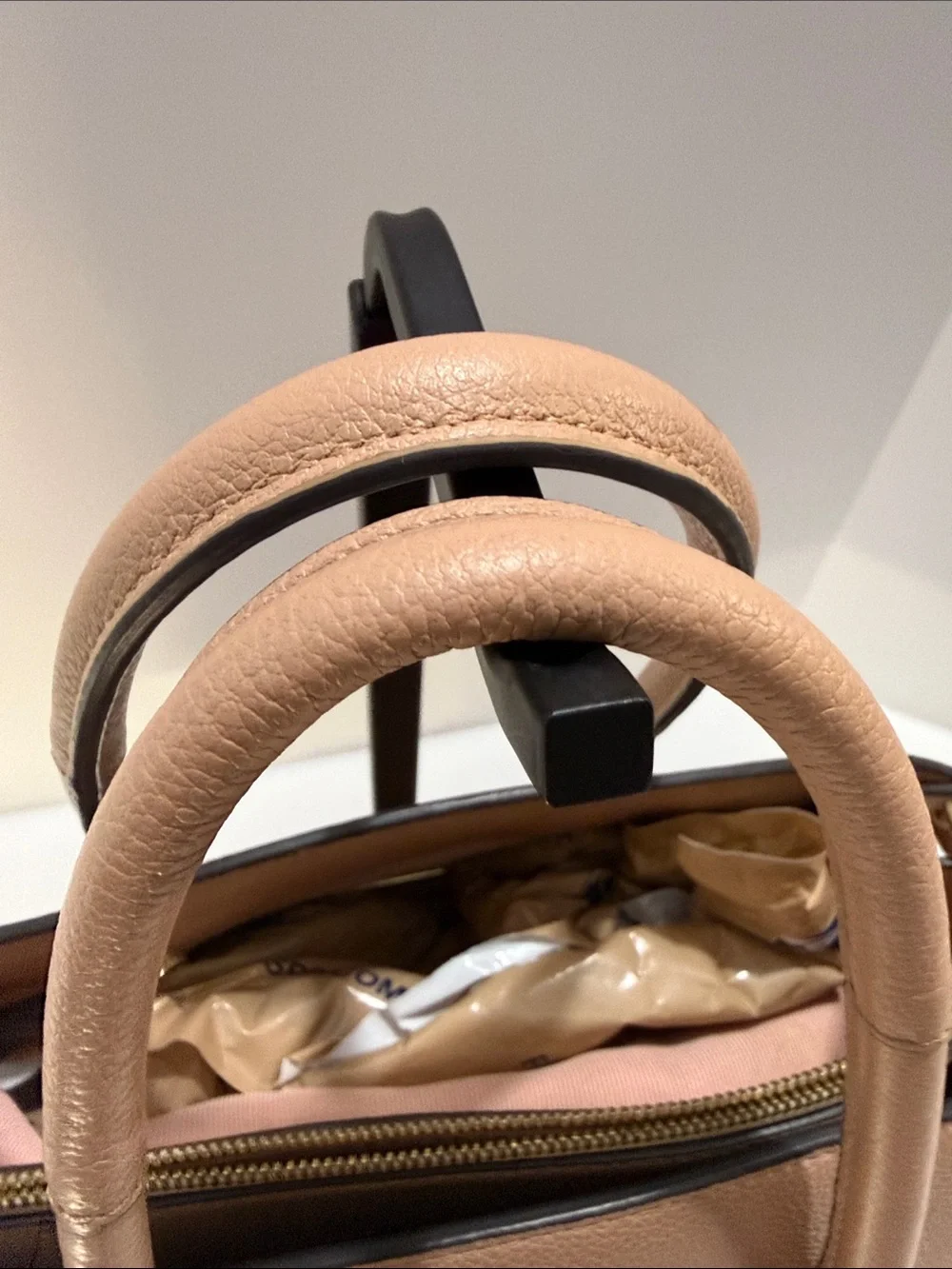 Furla Beige Leather Top-Handle Satchel - Picture 5 of 13